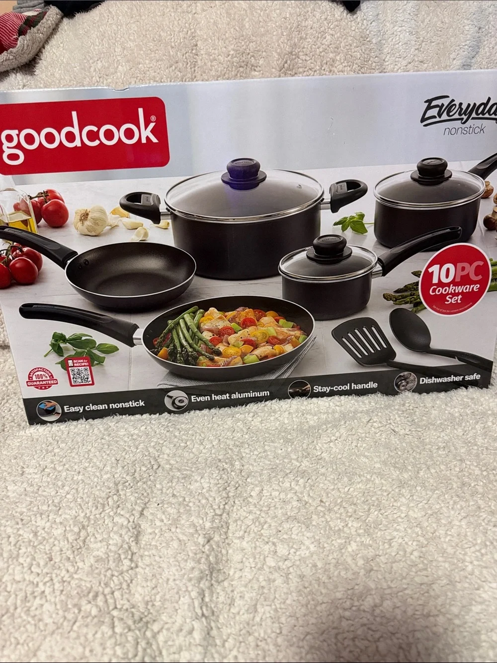 Goodcook Black 10-Piece Nonstick Cookware Set